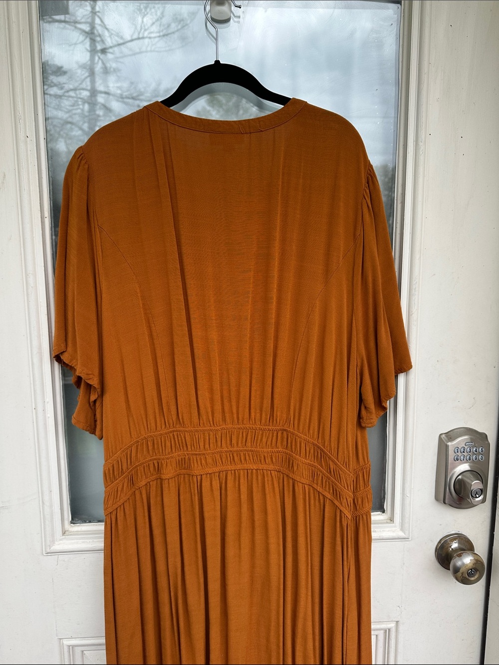NWOT Knox Rose Tassel-Neck Maxi Dress in Rust/Copper (2X) - Picture 9 of 11